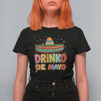 Funny Cinco De Mayo Day Drinking Fiesta Party T Shirt For Women Drinko De Mayo