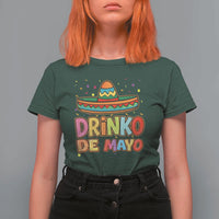 Funny Cinco De Mayo Day Drinking Fiesta Party T Shirt For Women Drinko De Mayo