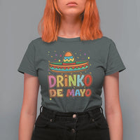 Funny Cinco De Mayo Day Drinking Fiesta Party T Shirt For Women Drinko De Mayo