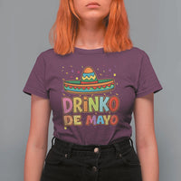 Funny Cinco De Mayo Day Drinking Fiesta Party T Shirt For Women Drinko De Mayo