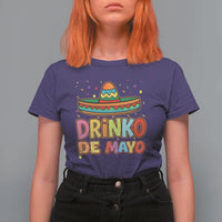 Funny Cinco De Mayo Day Drinking Fiesta Party T Shirt For Women Drinko De Mayo