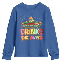 Funny Cinco De Mayo Day Drinking Fiesta Party Youth Sweatshirt Drinko De Mayo
