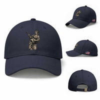4th Of July Rock N Roll Baseball Cap Funny Statue Of Liberty Playing Guitar