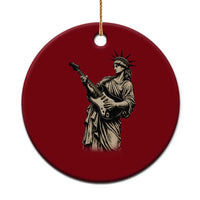 4th Of July Rock N Roll Ceramic Ornament Funny Statue Of Liberty Playing Guitar