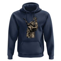 4th Of July Rock N Roll Hoodie Funny Statue Of Liberty Playing Guitar