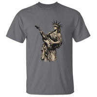 4th Of July Rock N Roll T Shirt Funny Statue Of Liberty Playing Guitar