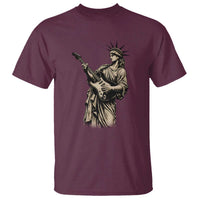 4th Of July Rock N Roll T Shirt Funny Statue Of Liberty Playing Guitar