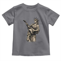 4th Of July Rock N Roll Toddler T Shirt Funny Statue Of Liberty Playing Guitar