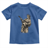 4th Of July Rock N Roll Toddler T Shirt Funny Statue Of Liberty Playing Guitar