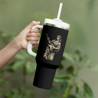 4th Of July Rock N Roll Tumbler With Handle Funny Statue Of Liberty Playing Guitar
