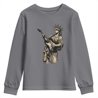 4th Of July Rock N Roll Youth Sweatshirt Funny Statue Of Liberty Playing Guitar