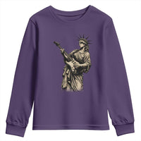 4th Of July Rock N Roll Youth Sweatshirt Funny Statue Of Liberty Playing Guitar