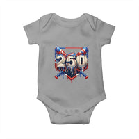 Patriotic Baseball Drip Baby Onesie USA 250th Anniversary Gift