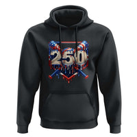 Patriotic Baseball Drip Hoodie USA 250th Anniversary Gift