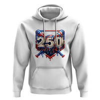 Patriotic Baseball Drip Hoodie USA 250th Anniversary Gift