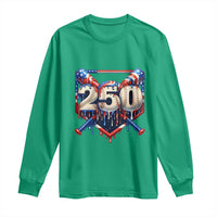 Patriotic Baseball Drip Long Sleeve Shirt USA 250th Anniversary Gift