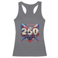 Patriotic Baseball Drip Racerback Tank Top USA 250th Anniversary Gift