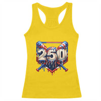 Patriotic Baseball Drip Racerback Tank Top USA 250th Anniversary Gift