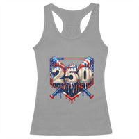 Patriotic Baseball Drip Racerback Tank Top USA 250th Anniversary Gift
