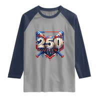 Patriotic Baseball Drip Raglan Shirt USA 250th Anniversary Gift