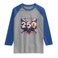 Patriotic Baseball Drip Raglan Shirt USA 250th Anniversary Gift
