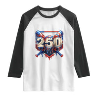 Patriotic Baseball Drip Raglan Shirt USA 250th Anniversary Gift