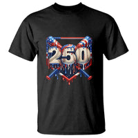 Patriotic Baseball Drip T Shirt USA 250th Anniversary Gift