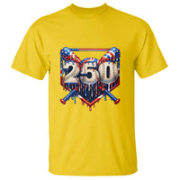 Patriotic Baseball Drip T Shirt USA 250th Anniversary Gift
