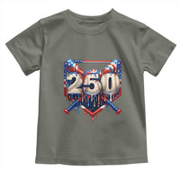 Patriotic Baseball Drip Toddler T Shirt USA 250th Anniversary Gift