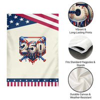 Baseball Drip Graphic Patriotic Garden Flag USA 250th Anniversary Gift