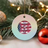 USA 250th Anniversary Baseball Ceramic Ornament Patriotic Athlete Gift