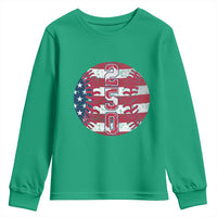 USA 250th Anniversary Baseball Youth Sweatshirt Patriotic Athlete Gift