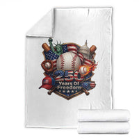 USA 250 Years Of Freedom Baseball Graphic Throw Blanket