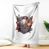 USA 250 Years Of Freedom Baseball Graphic Throw Blanket
