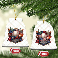 USA 250 Years Of Freedom Baseball Graphic Ceramic Ornament