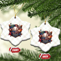 USA 250 Years Of Freedom Baseball Graphic Ceramic Ornament