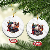 USA 250 Years Of Freedom Baseball Graphic Ceramic Ornament