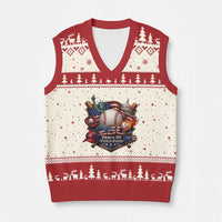 USA 250 Years Of Freedom Baseball Graphic V-Neck Knit Sweater Vest