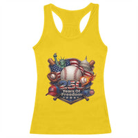 USA 250 Years Of Freedom Baseball Graphic Racerback Tank Top