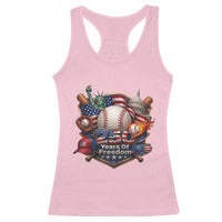 USA 250 Years Of Freedom Baseball Graphic Racerback Tank Top