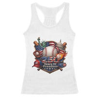 USA 250 Years Of Freedom Baseball Graphic Racerback Tank Top