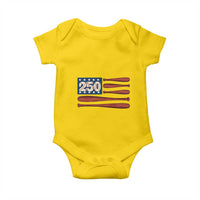 USA Flag Baseball Baby Onesie America 250th Anniversary Gift