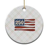 USA Flag Baseball Ceramic Ornament America 250th Anniversary Gift