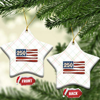USA Flag Baseball Ceramic Ornament America 250th Anniversary Gift