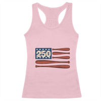 USA Flag Baseball Racerback Tank Top America 250th Anniversary Gift