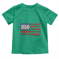 USA Flag Baseball Toddler T Shirt America 250th Anniversary Gift