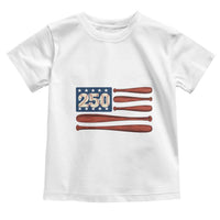 USA Flag Baseball Toddler T Shirt America 250th Anniversary Gift