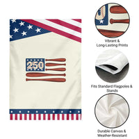 USA Flag Baseball Patriotic Garden Flag America 250th Anniversary Gift