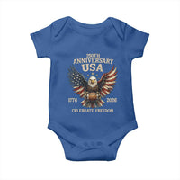 Patriotic Bald Eagle Football Baby Onesie America 250th Anniversary Gift
