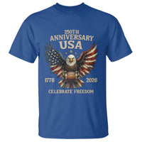 Patriotic Bald Eagle Football T Shirt America 250th Anniversary Gift
